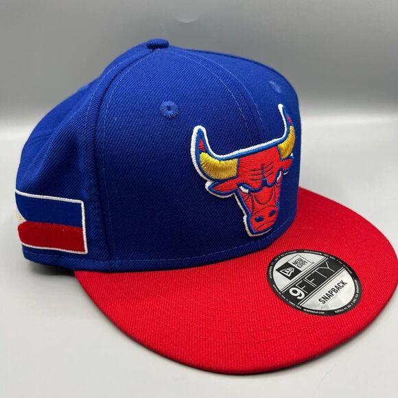 Chicago Bulls Hat Men Blue Philippine Flag‎ 9Fifty New Era NBA Snap Back Cap New